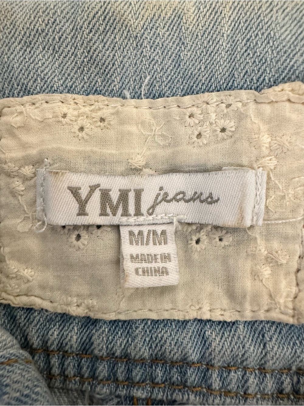 YMI Light Blue Distressed Denim Vest - Picture 2 of 3